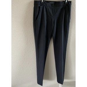 Theory Pants trouser Wool Stretch lightweight Pockets Black Slim FREE SHIPPING